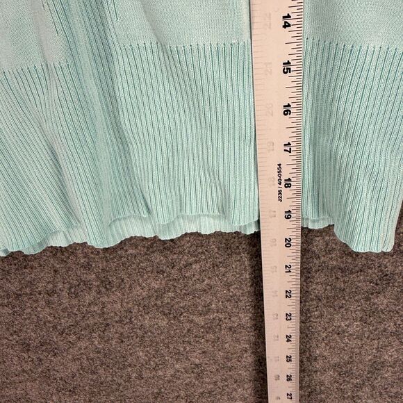 Pursuits.ltd. Sweater Pullover Women PM Petite Blue Knit Silk V-Neck Long Sleeve - Picture 5 of 6